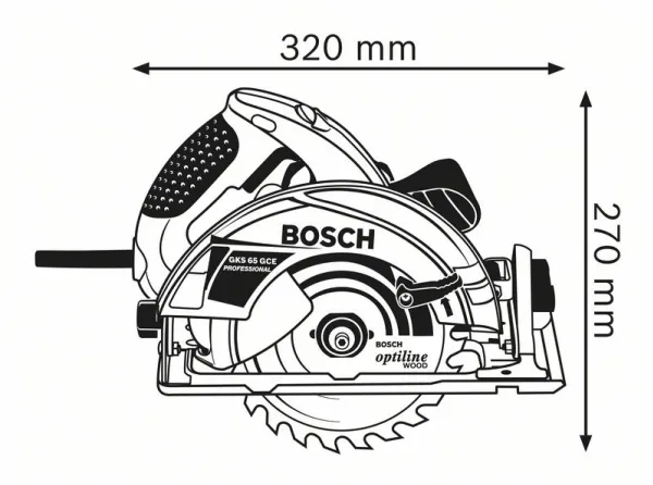 Bosch GKS 65 GCE Professional - Cirkelsav - 1800 W - 190 mm