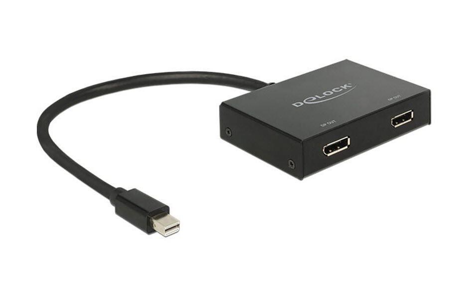 2-Port Signalsplitter Mini-DP - DPMini-DisplayPort auf 2x DisplayPort