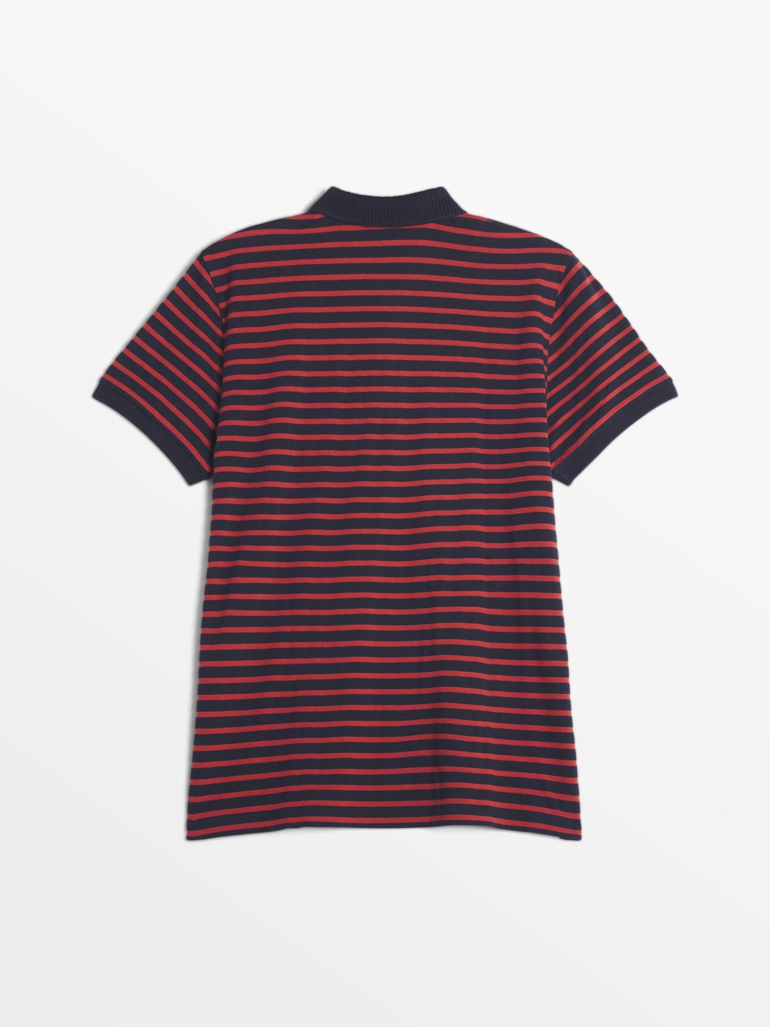 Polo Homme A Rayures Marine et Rouge
