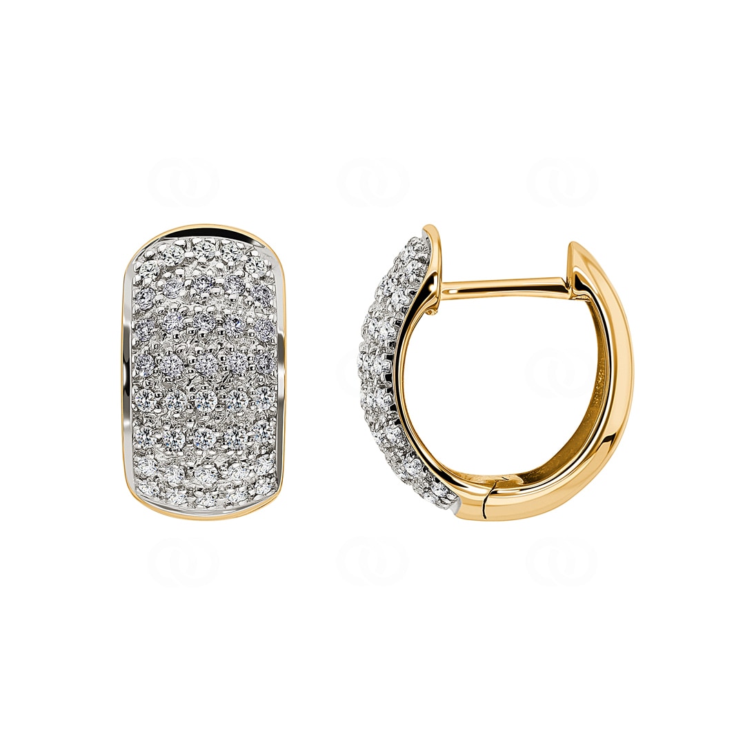 0.41 Karat Diamant-Kreolen 750/18 K Gelbgold