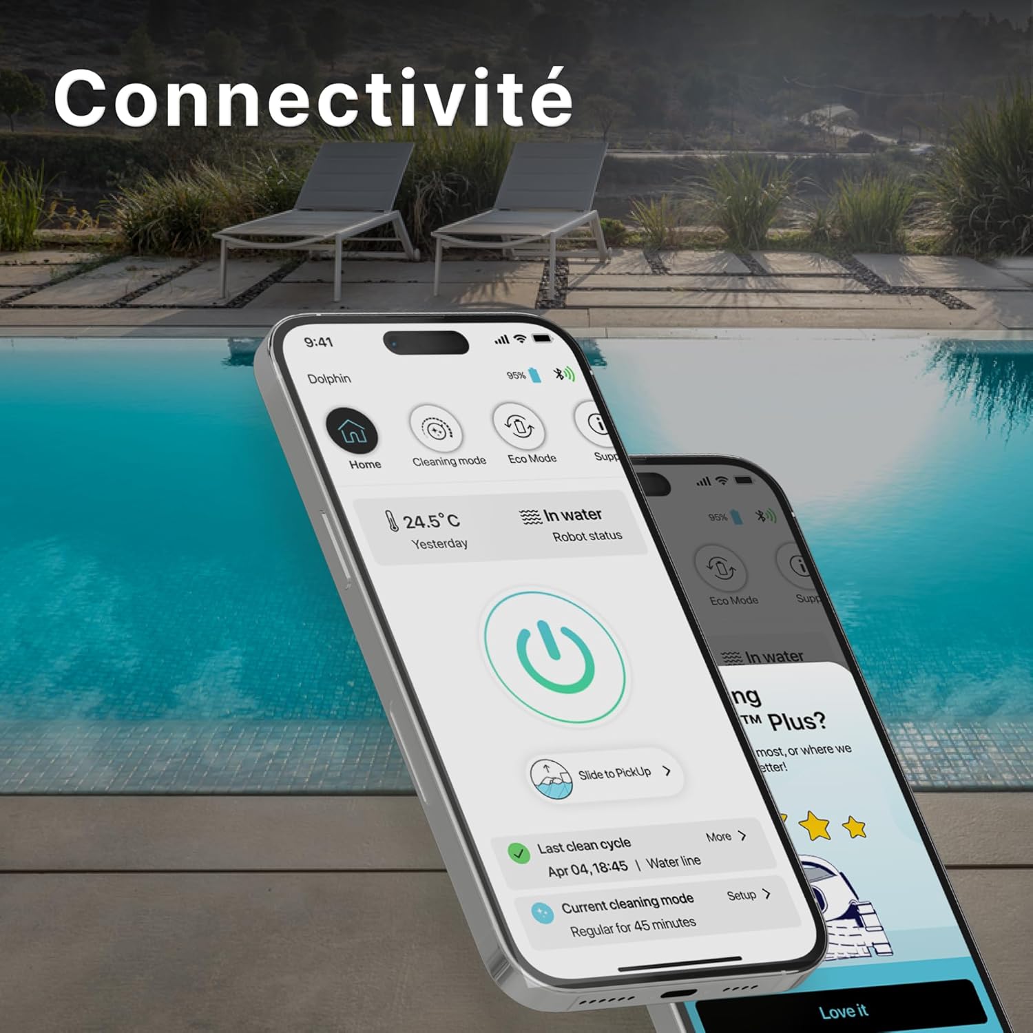 Dolphin T55i Robot Nettoyeur électrique avec Fil pour Piscine Hors-Sol Jusqu’à 12 m - Nettoyage Fond, parois et Ligne d'eau - Connectivité avec app