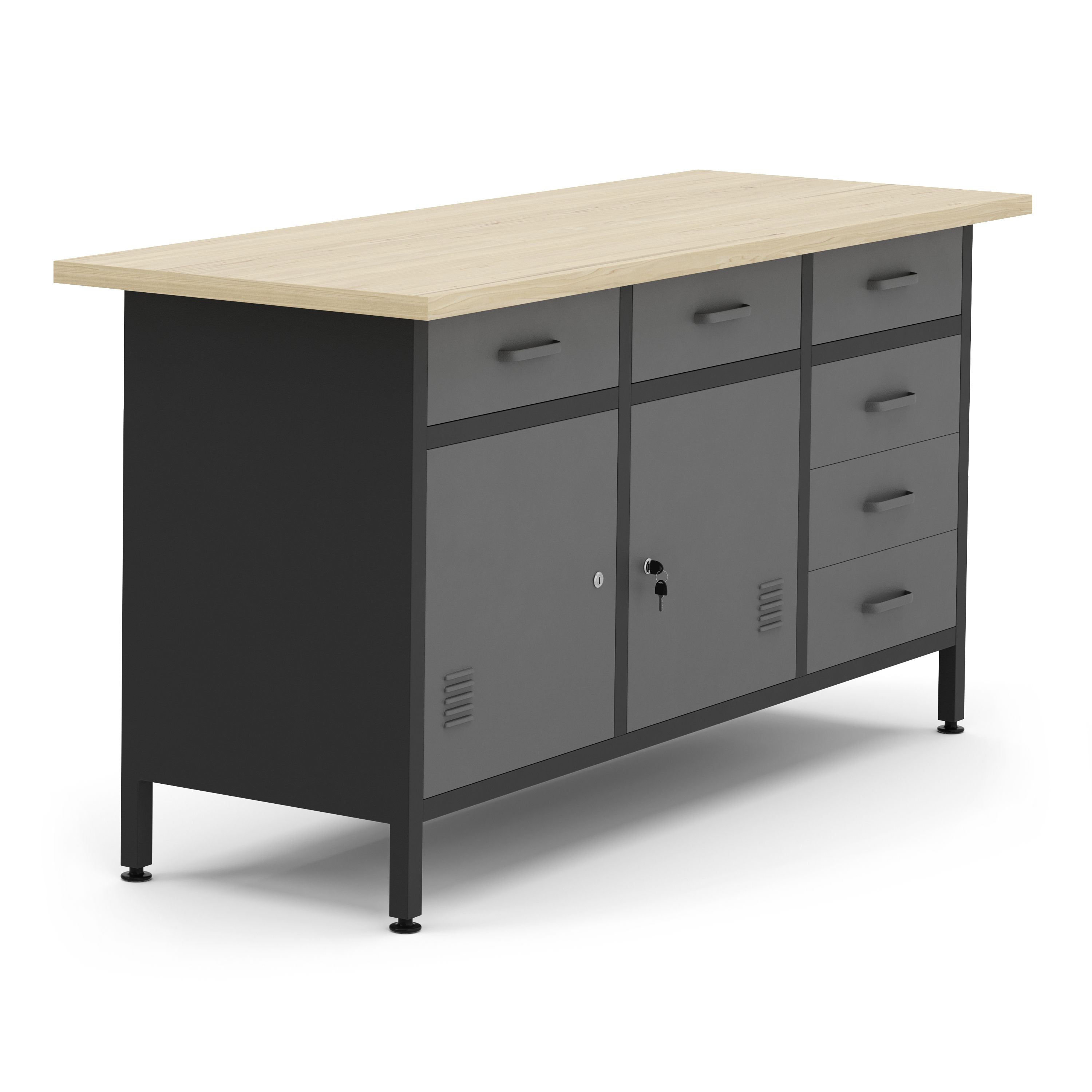Werkbank mit Unterschrank 160 x 60 cm