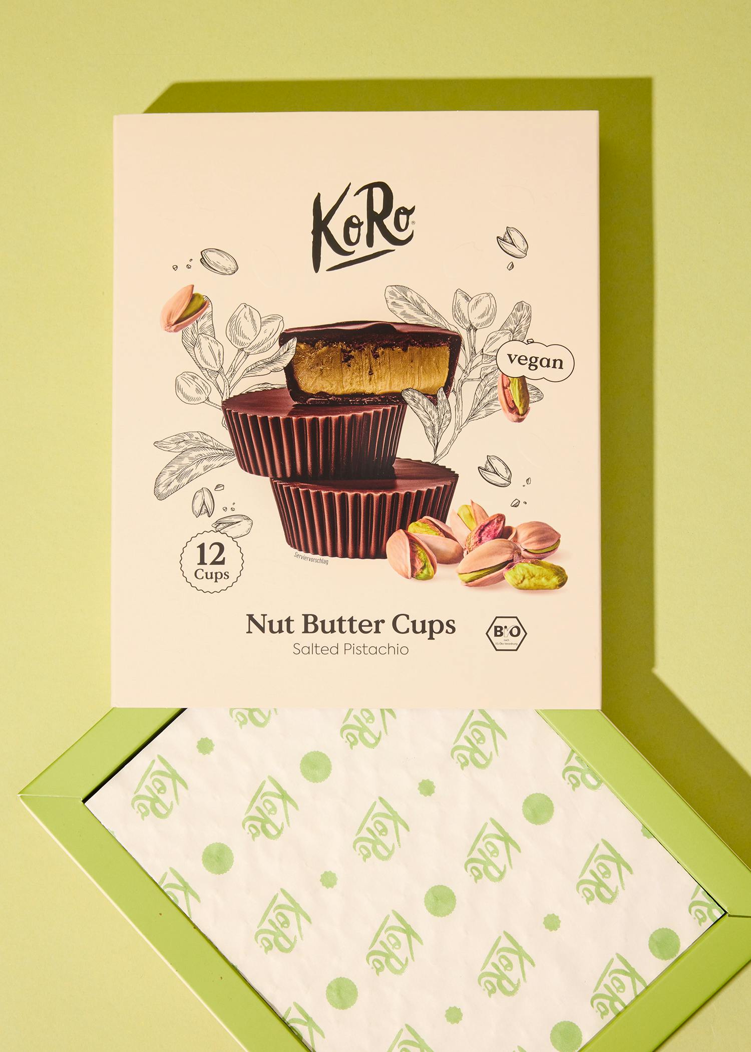 Geschenkbox Bio Nut Butter Cups Salted Pistachio 12 x 13 g