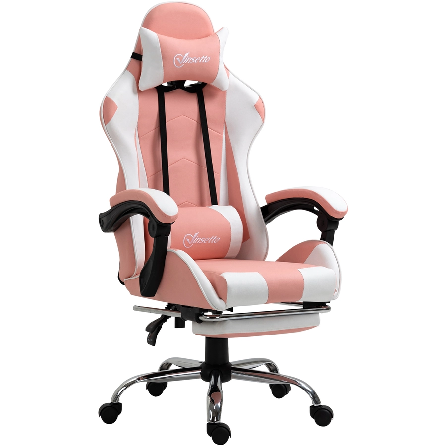 Vinsetto Gamingstuhl rosa, weiß