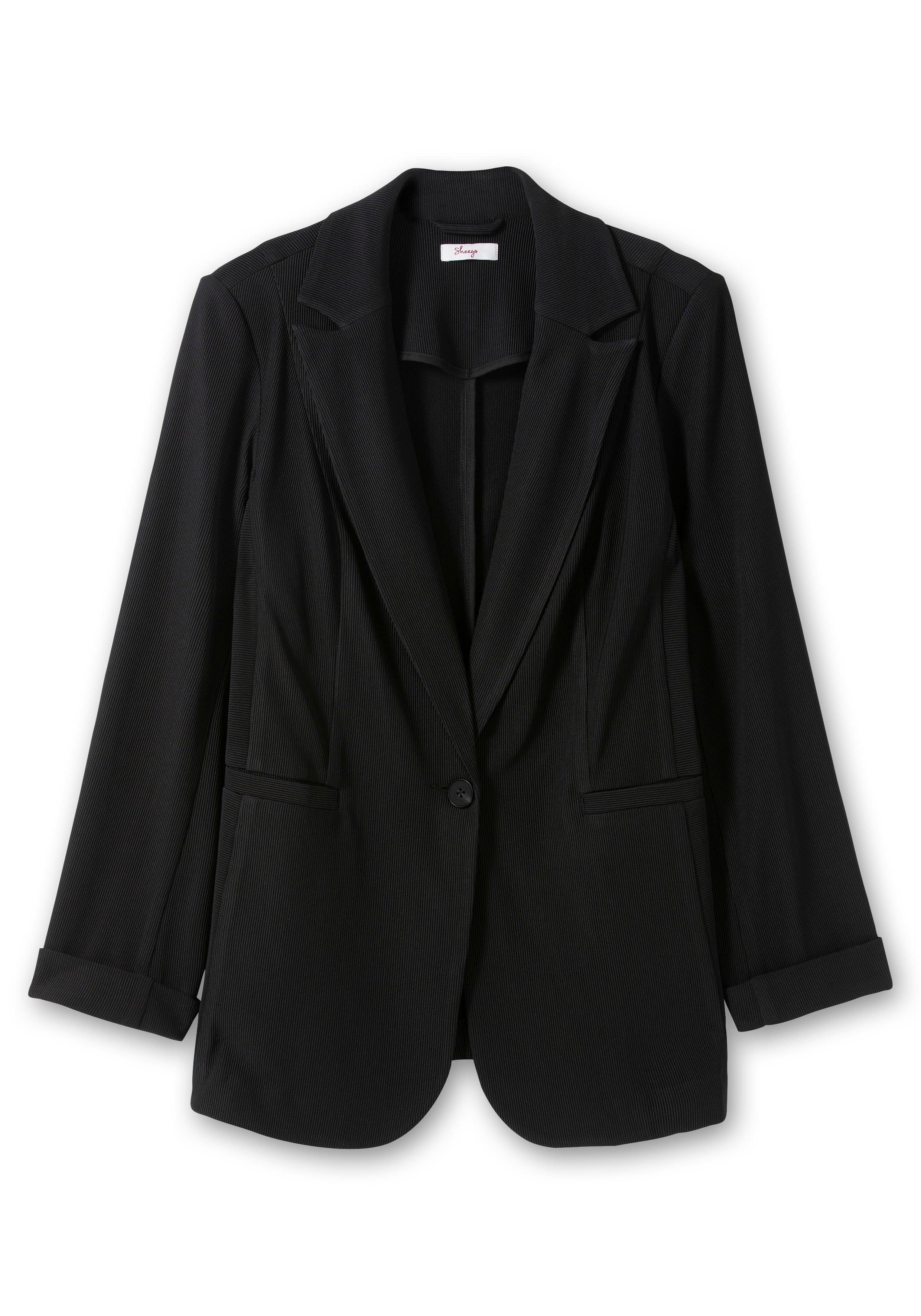 Taillierter Blazer in Ottoman-Rippstruktur