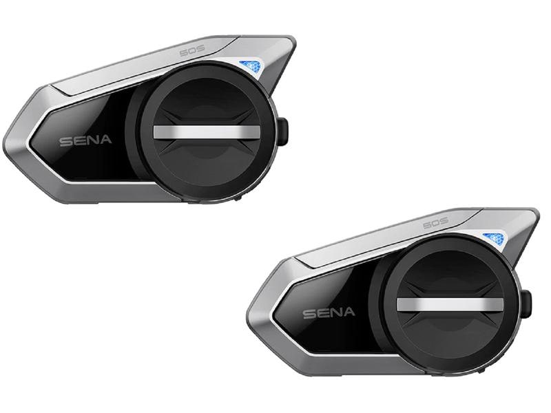 SENA Intercom 50S-10D HK-Edition Dual Pack Bluetooth-Kommunikationssystem Doppelpack für Motorradfahrer