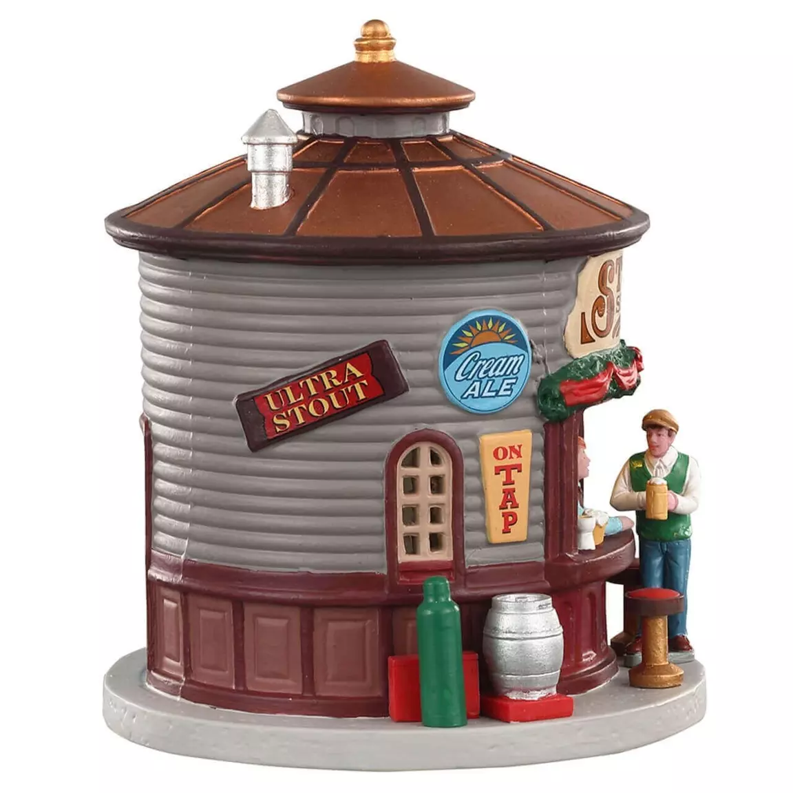 Village de Noël Lemax à piles lumineux Le kiosque Stout Shack