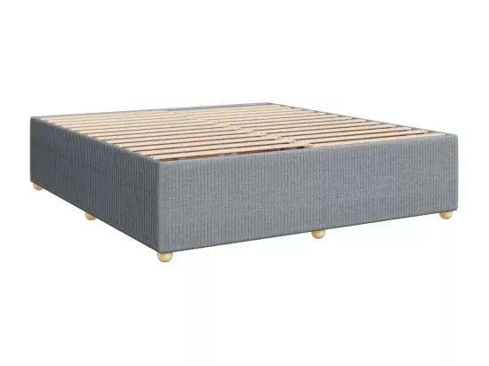 Sommier à lattes de lit avec matelas Gris clair 180x200cm Tissu