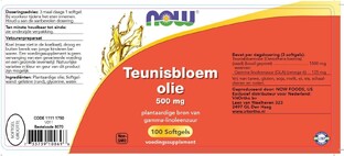 NOW Teunisbloemolie 500mg Softgels 100SG