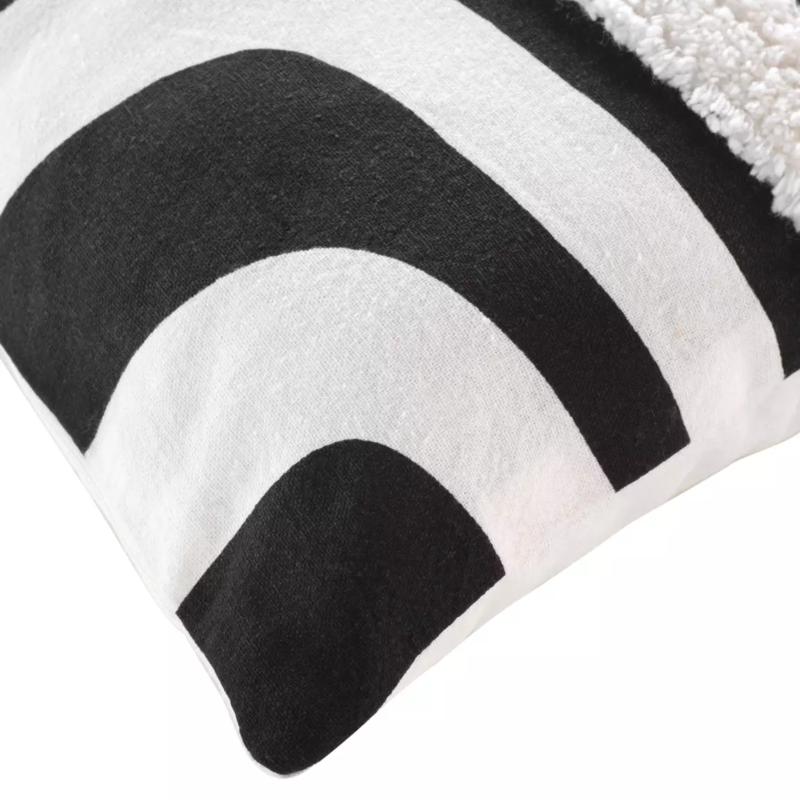 Housse de coussin carrée coton (40 x 40 cm) Mirade Noire