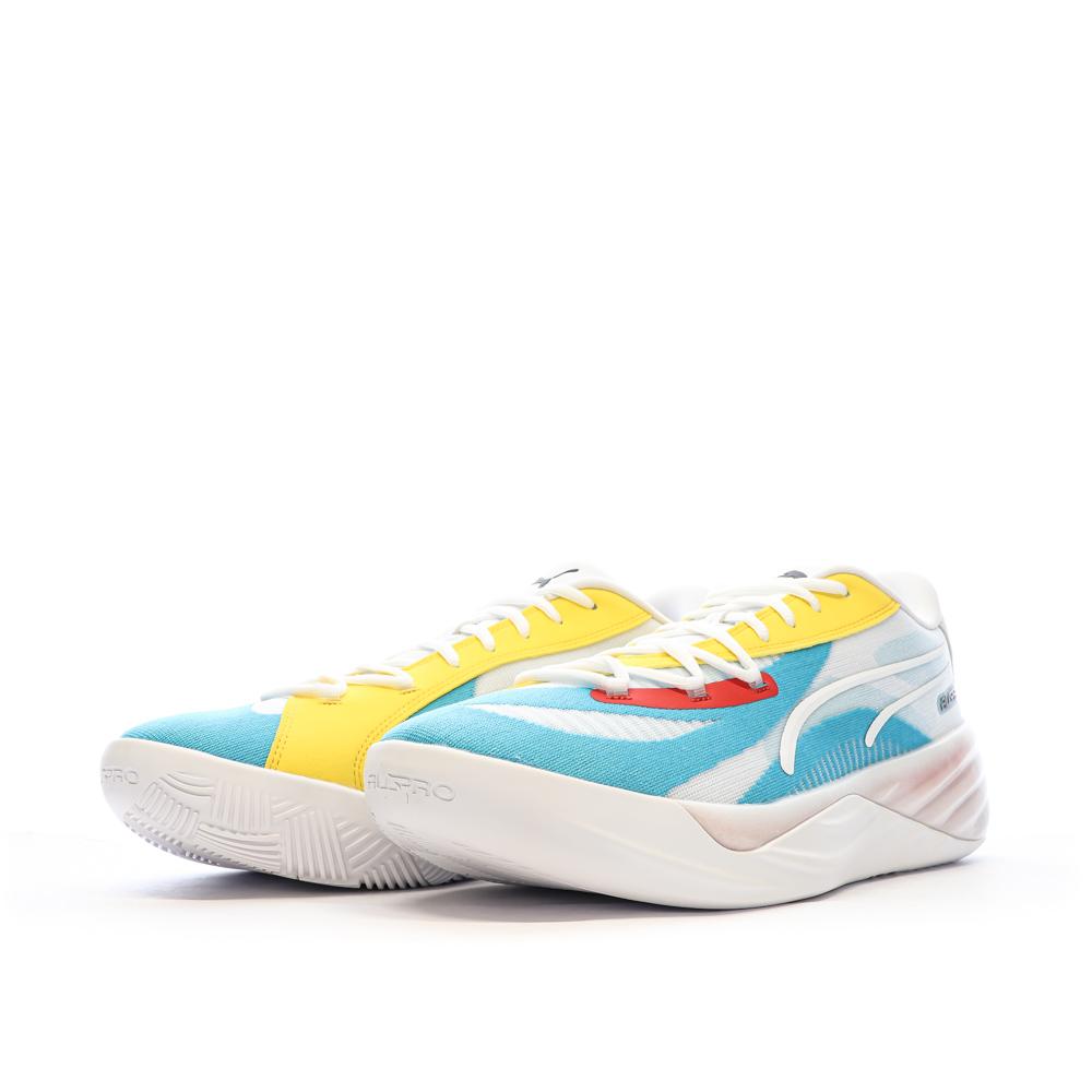 Puma Chaussures de basket Bleu/Jaune Homme Puma All-pro Nitro