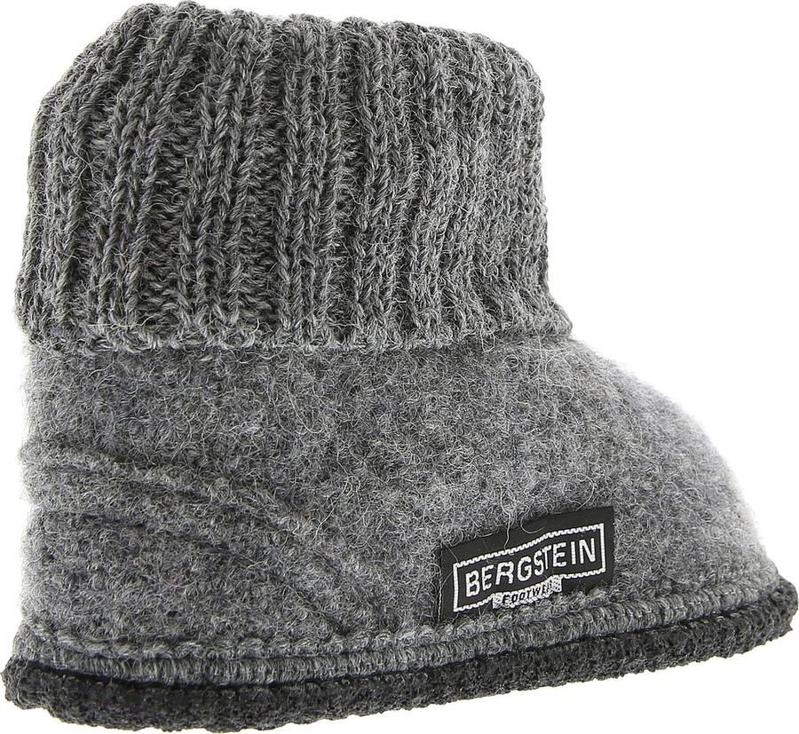 Bergstein Cozy Sloffen Pantoffels voor en kinderen 100% Zuiver sc wol Black