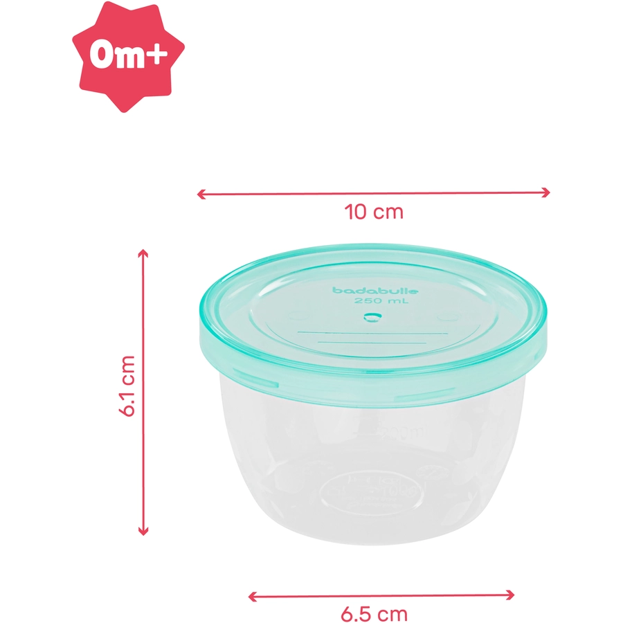 badabulle Aufbewahrungsbehälter Badabowls 12er Set, mit je 250 ml Fassungsvermögen