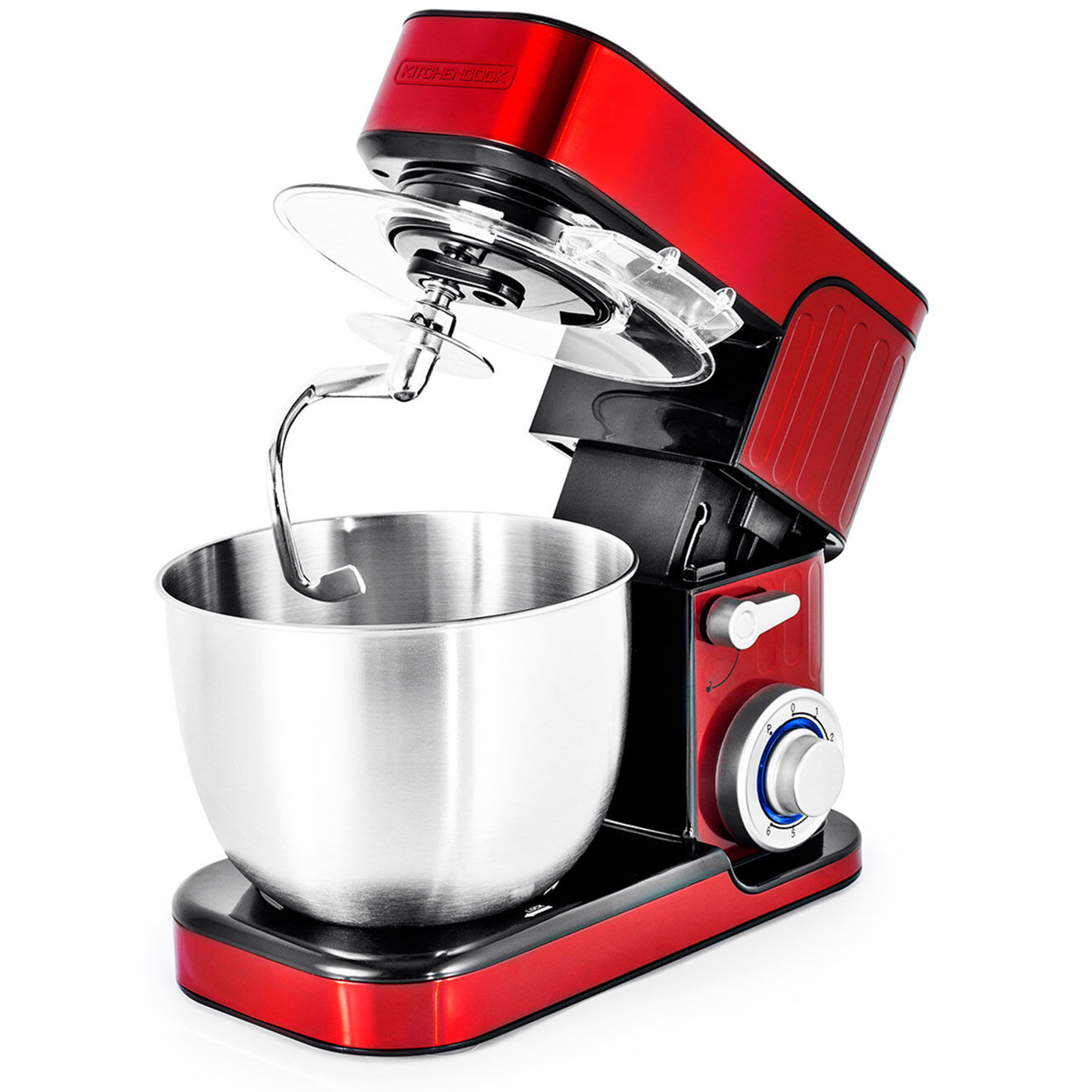 Kitchencook Robot pétrin avec bras inclinable à 30° rouge - 5.5 L