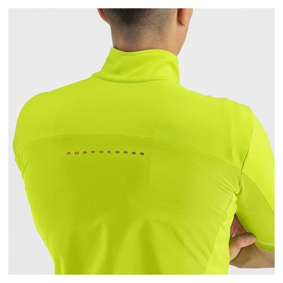 Maillot Manches Courtes Castelli Perfetto RoS 2 Wind Jaune Fluo