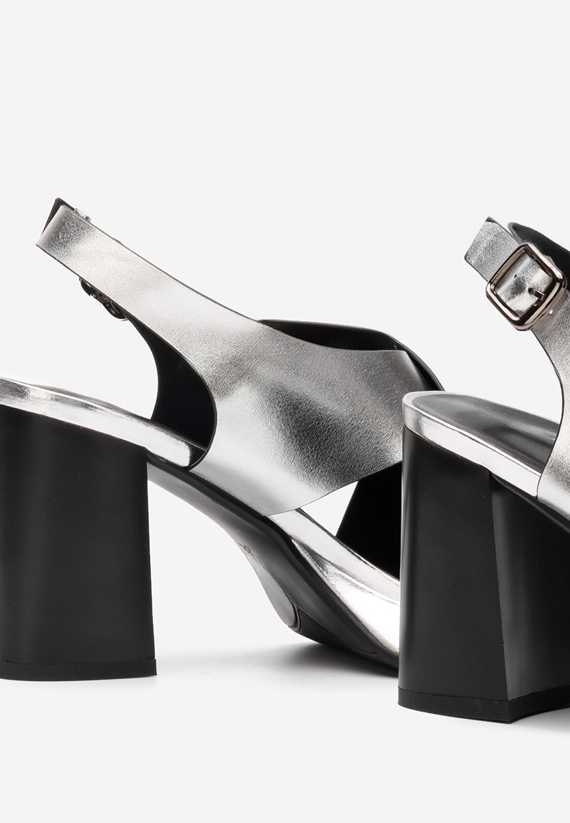 Sandales en cuir femme argent Sianna