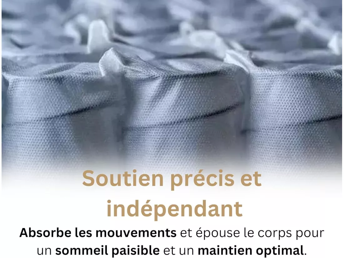 Matelas Aubertin Ressorts ensachés Accueil mémoire de forme - 24cm - 140 x 190 cm