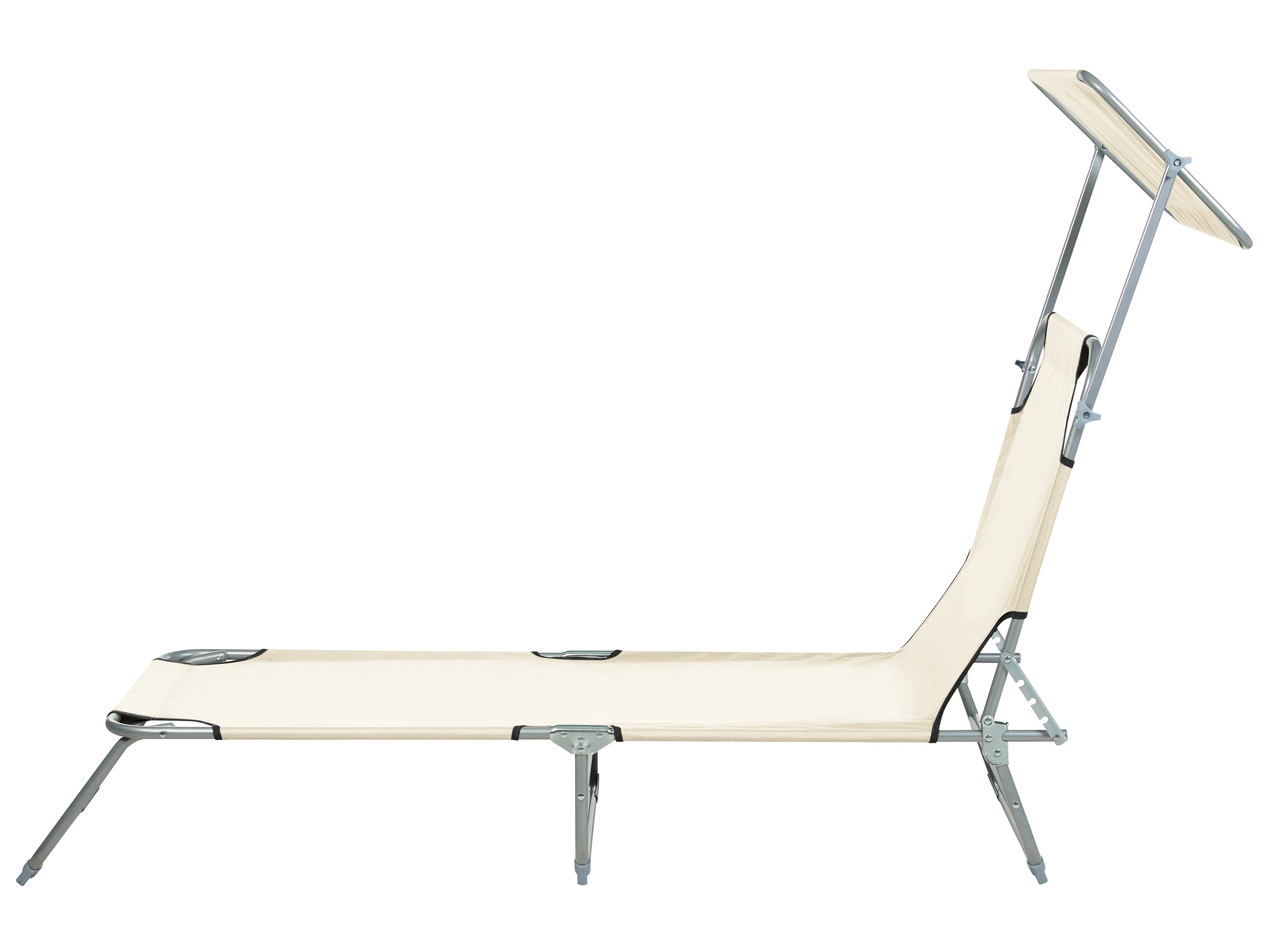 Ligstoel FOLIGNO II achteroververstelbaar Metaal Beige Lichtbeige