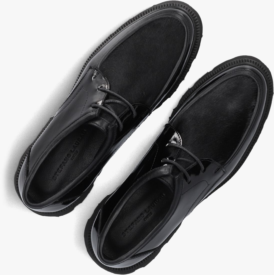zwarte stefano lauran veterschoenen 12034