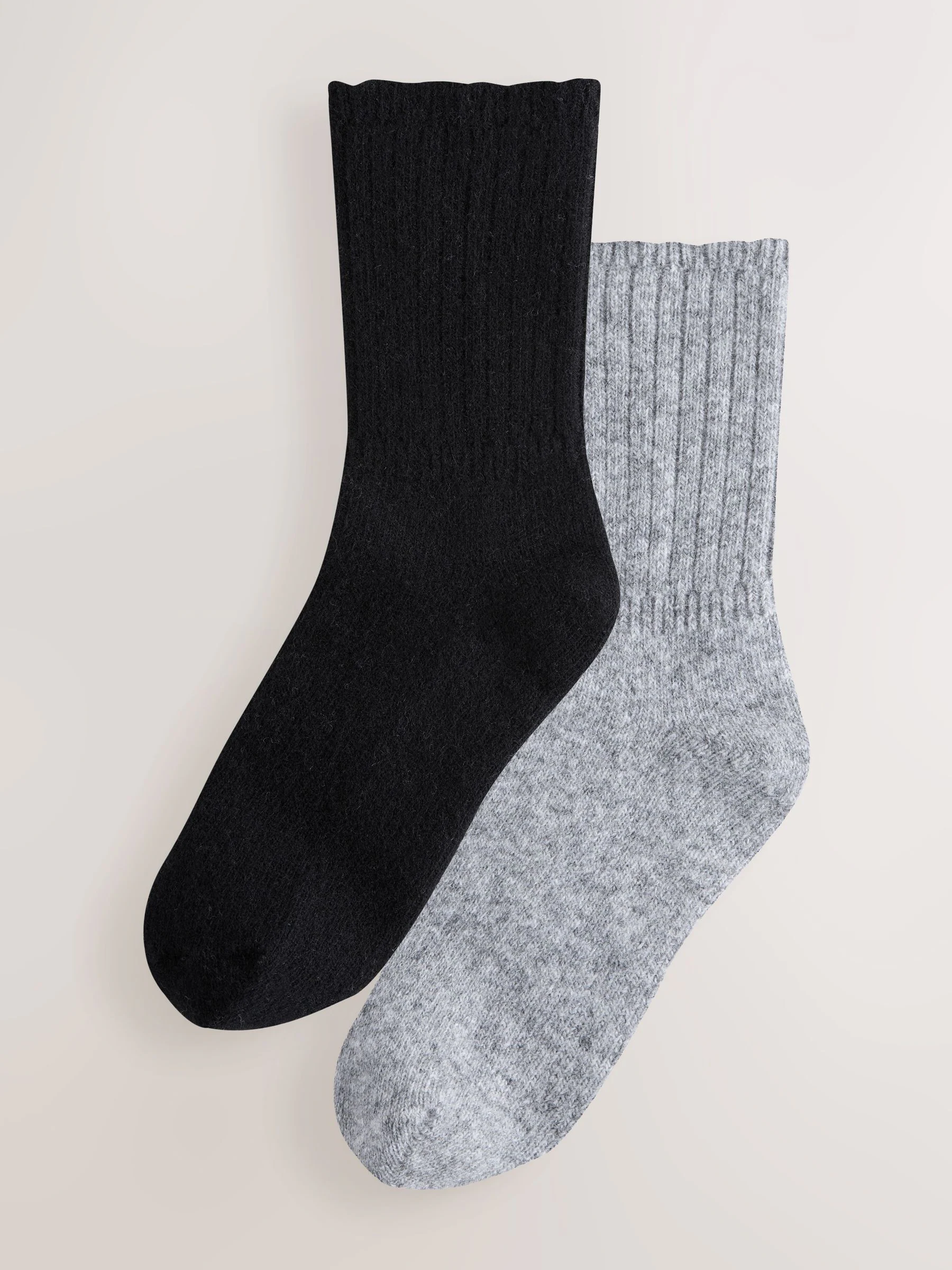 Zwart/grijs - Containing Merino Wool Ankle Socks 2 Pack