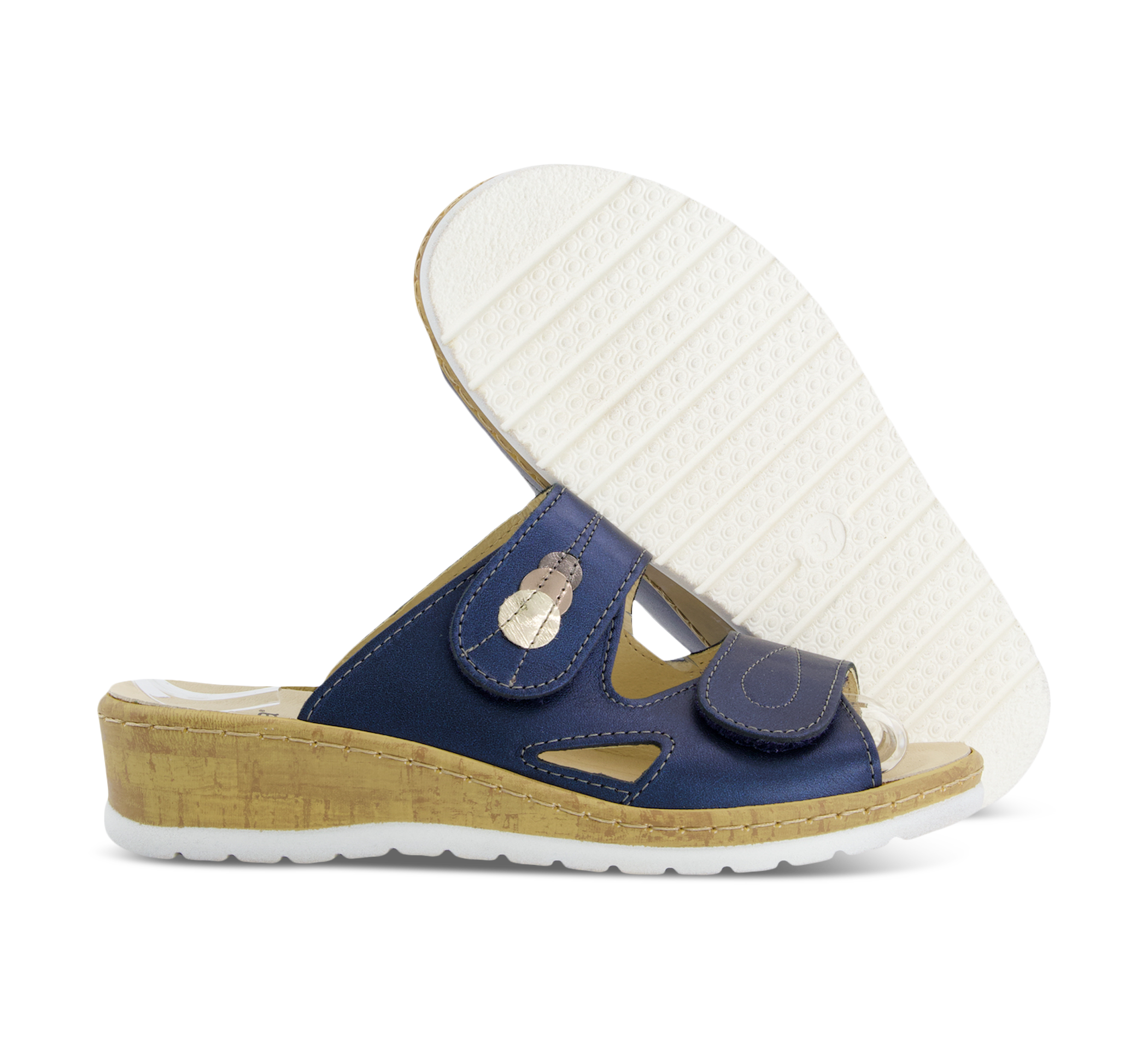 Belvida Offene Hausschuhe blau
