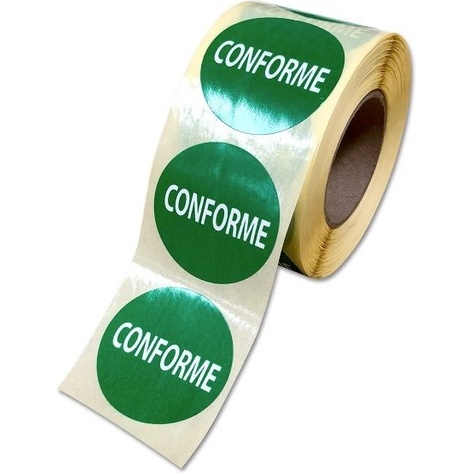 Rouleau d'étiquettes de contrôle 