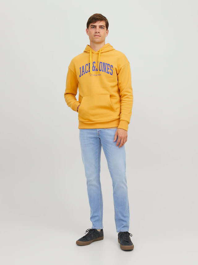 Jack & Jones Slim-fit-Jeans »JJIGLENN mit Used-Look und Stretchkomfort«, Abriebeffekte, modisch, slim fit, Baumwollmischung