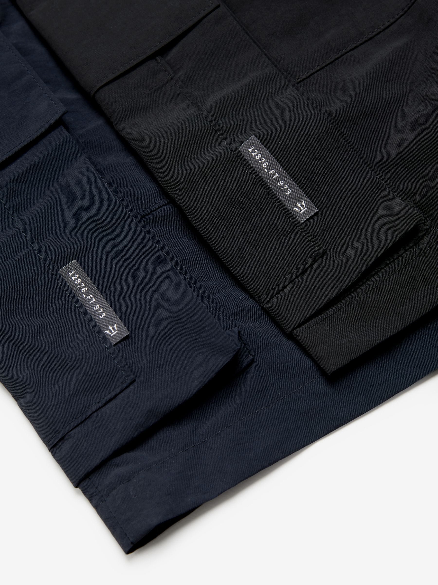 Zwart/marineblauw - Set van 2 praktische zwembroeken