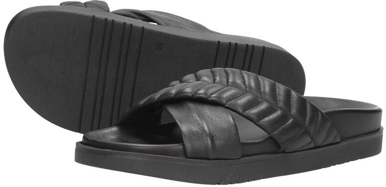 Red Rag Women Flat Sandal Padding zwart