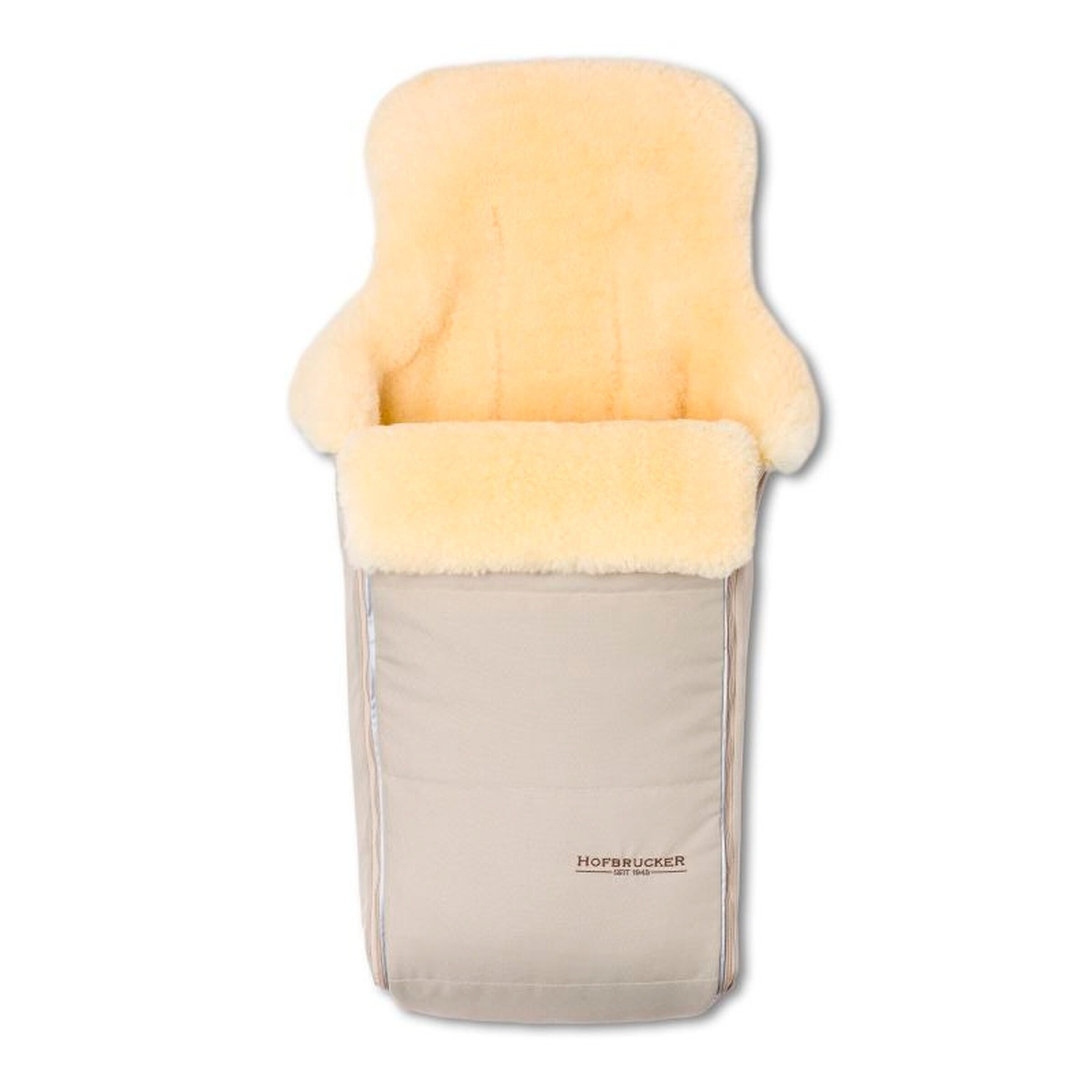 Hofbrucker Kinderwagen Lammfell-Fußsack Luxus Beige