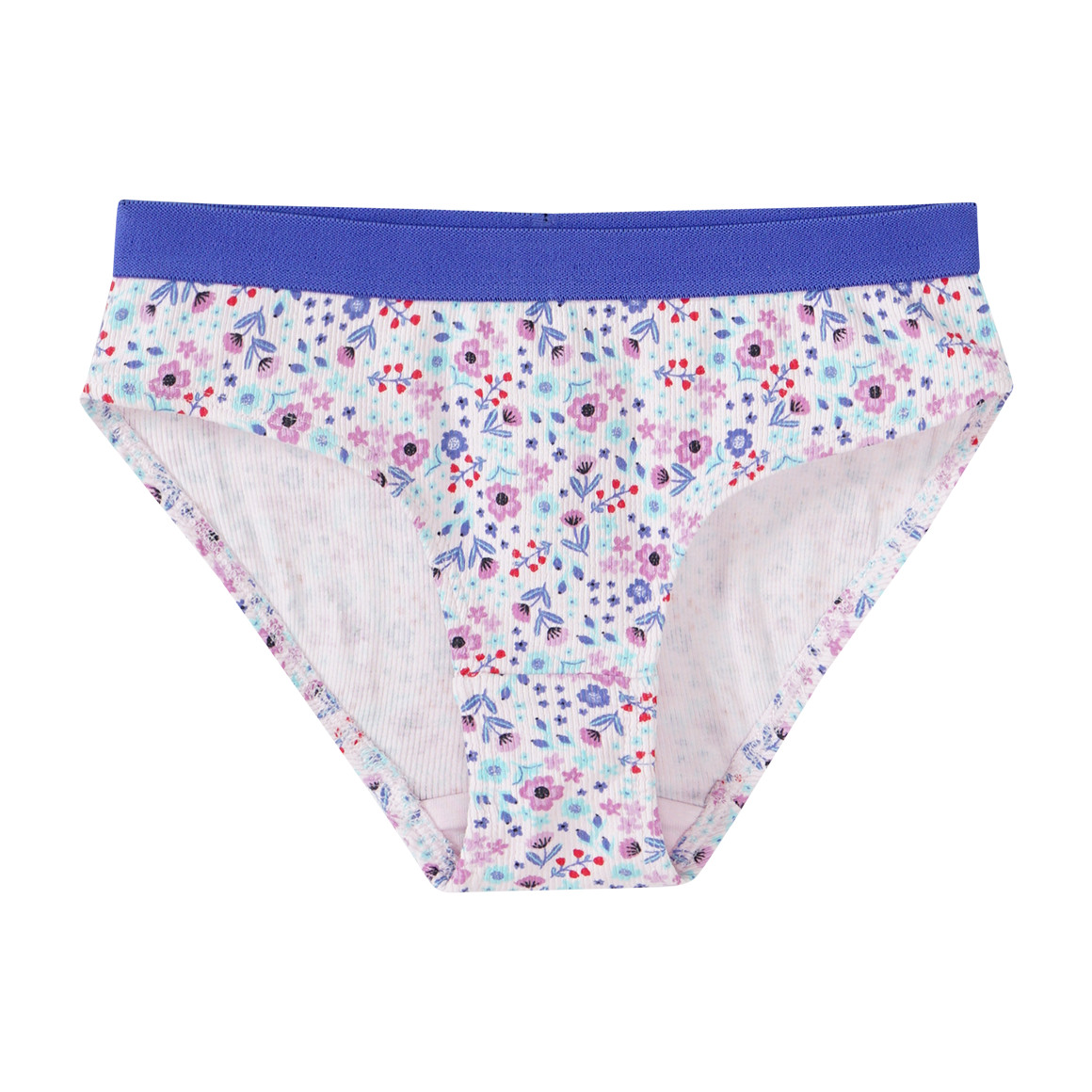 Famy 3 Mädchen Slips mit Rippstruktur rosa / zartrosa / blau