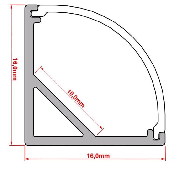 JB systems Flexi LED II alu hoekprofiel 15 x 15 mm