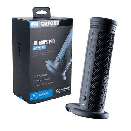 Poignées chauffantes Oxford Pro Aventure (132 mm) Universel - Noir