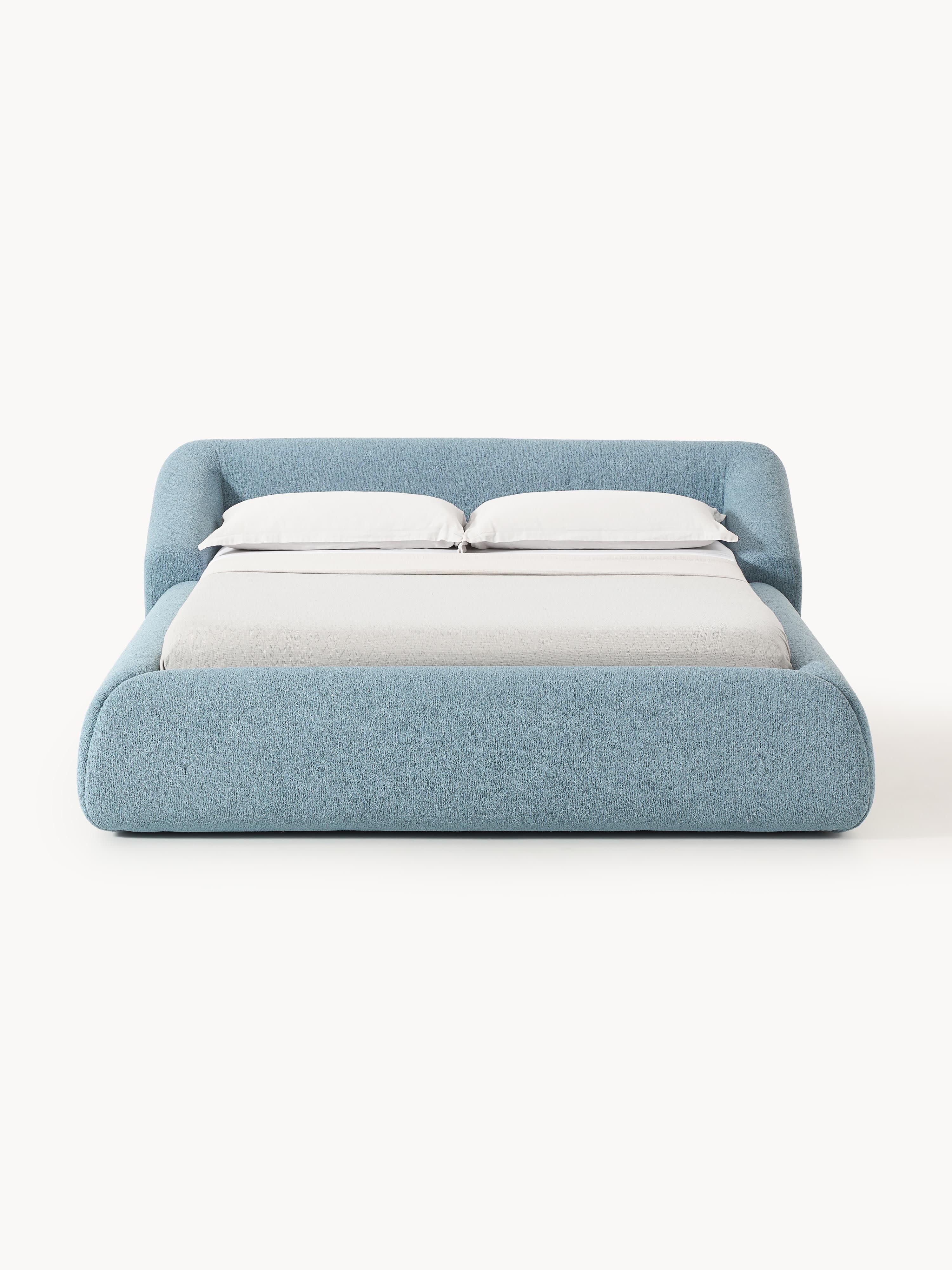 Gestoffeerd bouclé bed Sofia