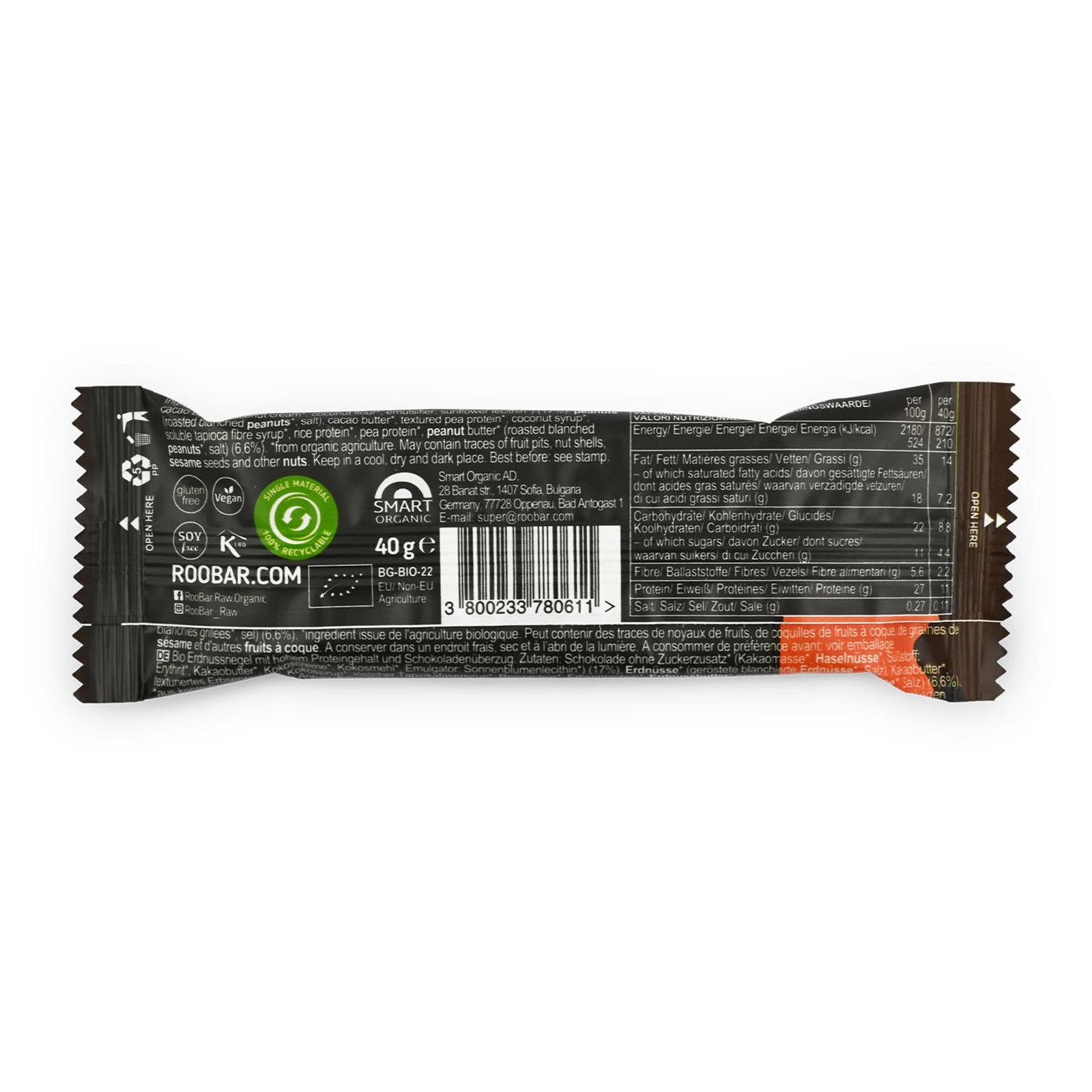 RooBar Protein Schoko Erdnuss Riegel