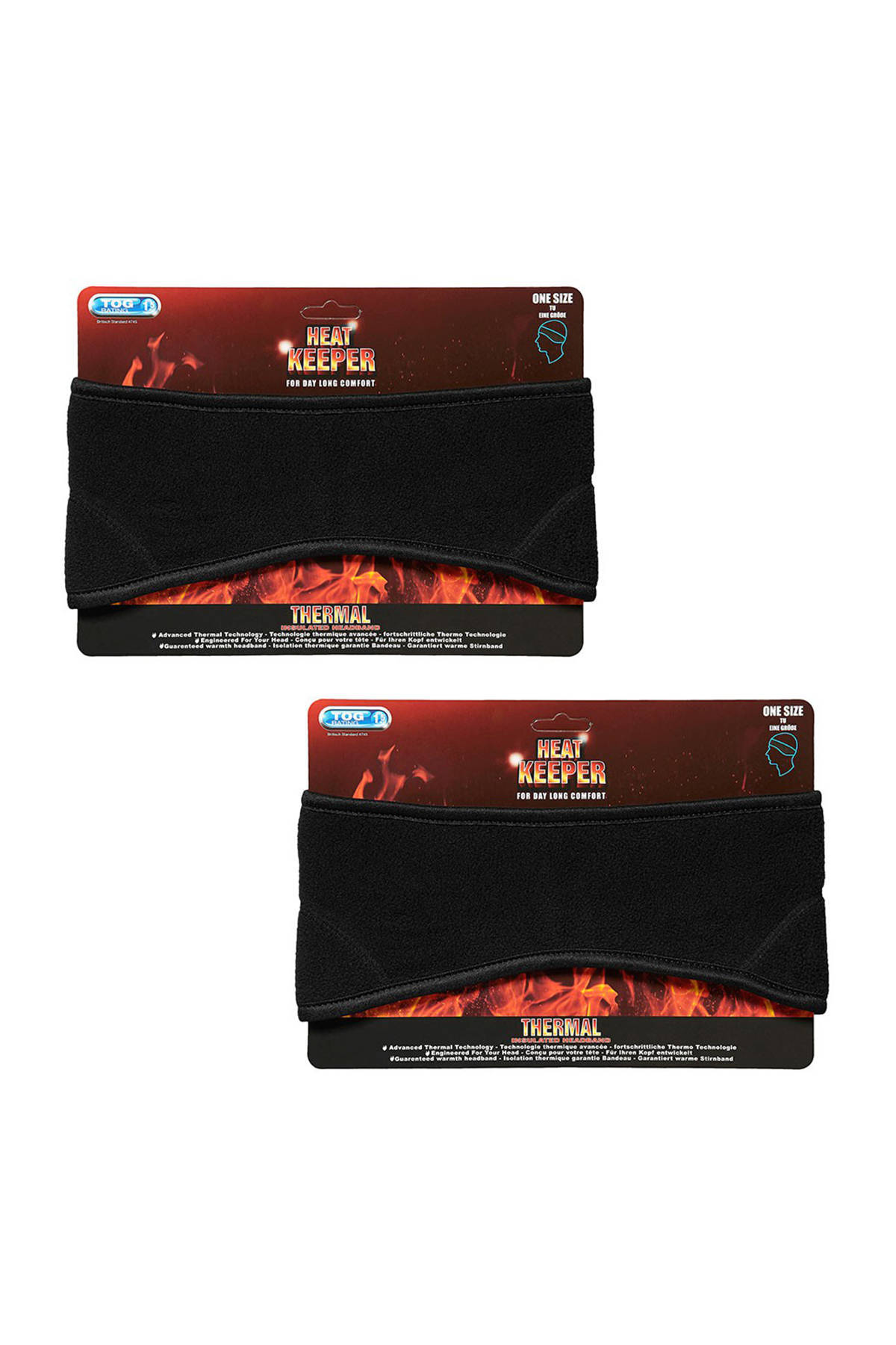 Heatkeeper thermo hoofdband - set van 2 zwart
