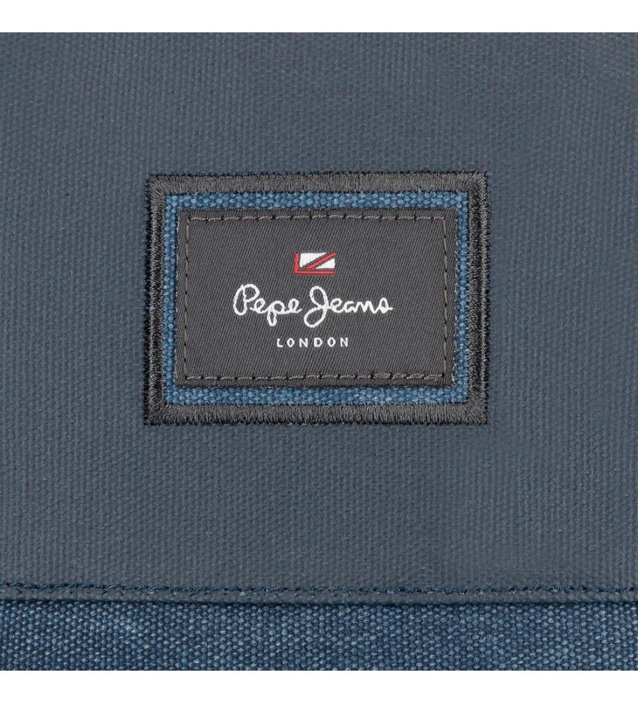 Bolsa de ombro Pepe Jeans Court azul marinho - 12x15x3,5cm