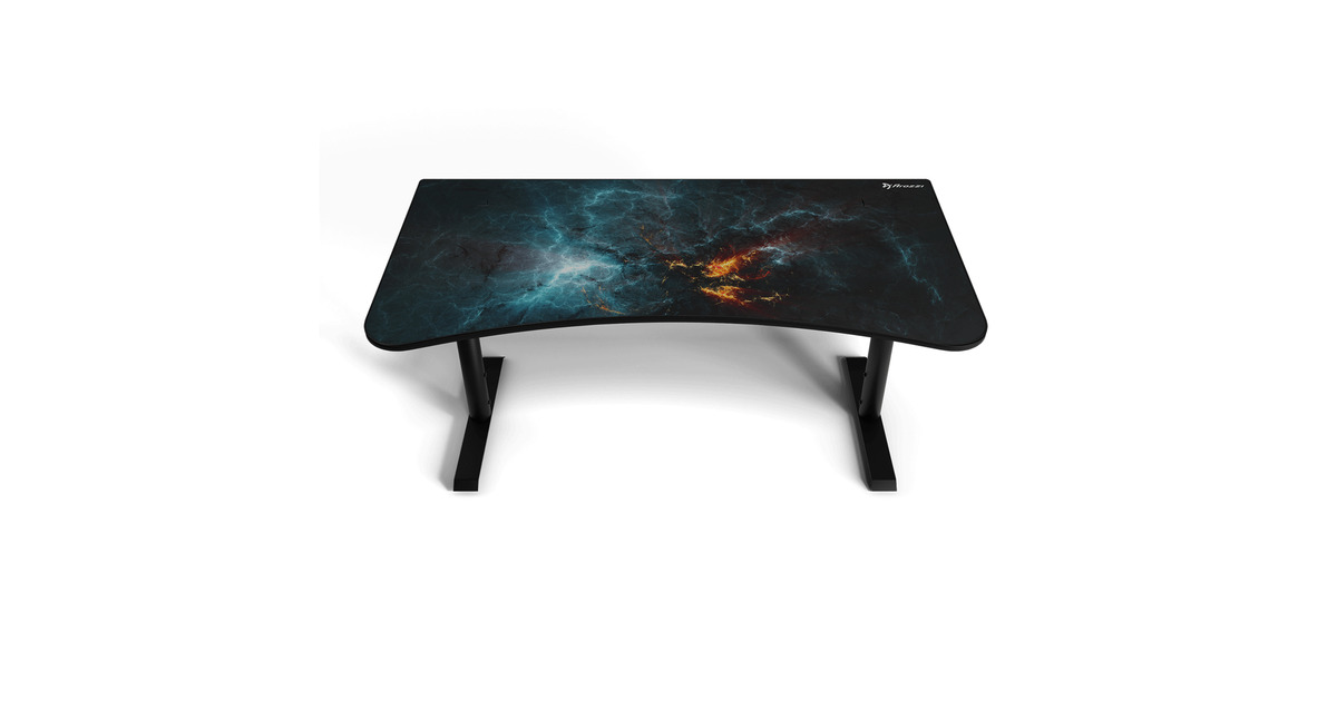 ArozziArena Gaming Desk - Omega  (Zwart/lichtblauw)