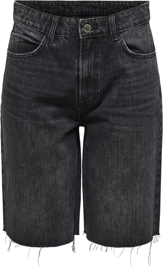 ONLY ONLCARO HW LONG RW SHORTS AZG64 DNM Washed black