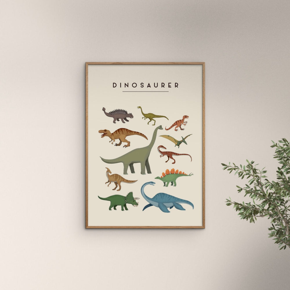Køb Poster & Frame Citatplakat - Dinosaurer – Børneplakat