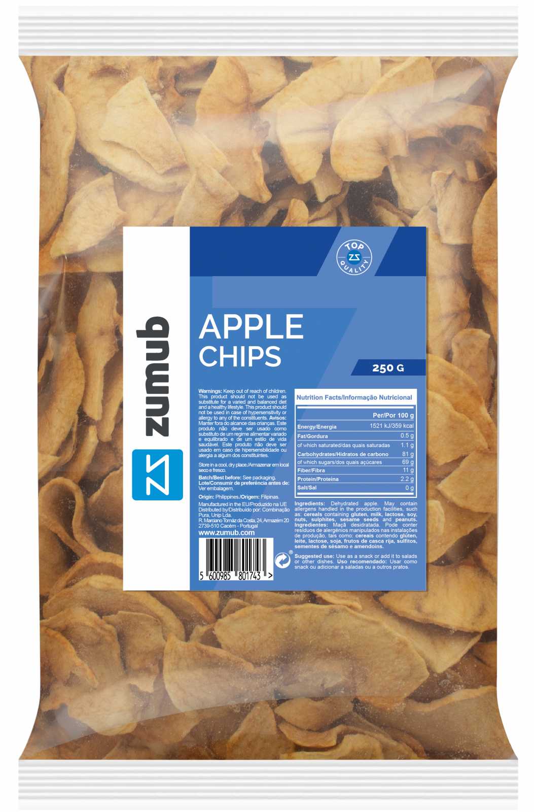 Chips de maçã Zumub 125g