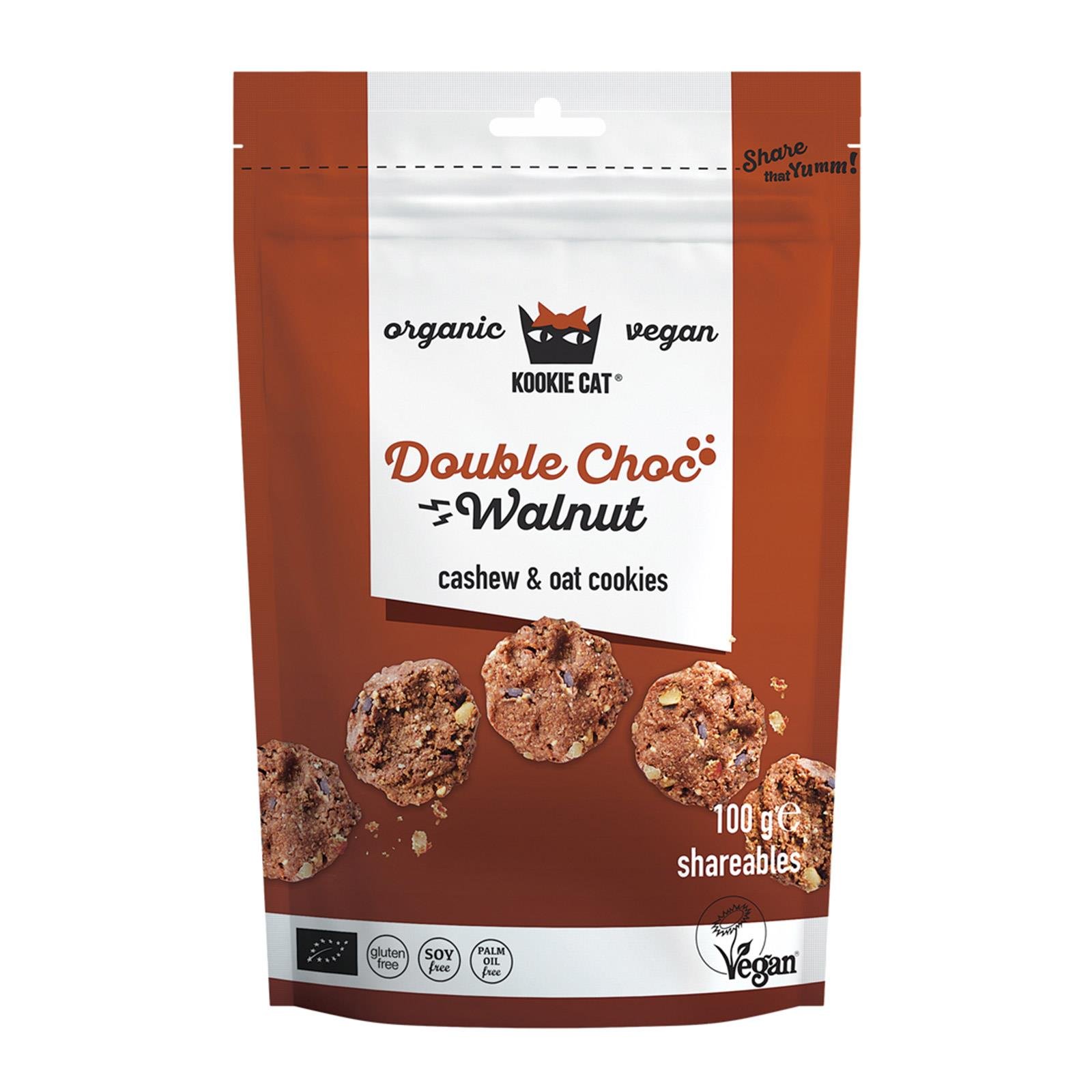 Kookie Cat Mini Cookies Doppel-Schoko-Walnuss