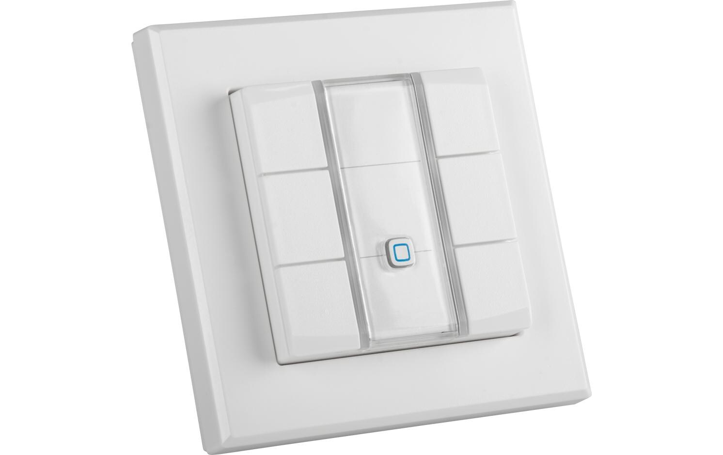 Smart Home Wired Wandtaster 6-fach, WeissWandtaster mit 6 Tasten fürs Smart Home HmIPW-WRC6, HmIPW-WRC6-A