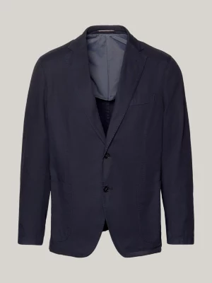 Terno slim fit de duas peças em sarja quebrada