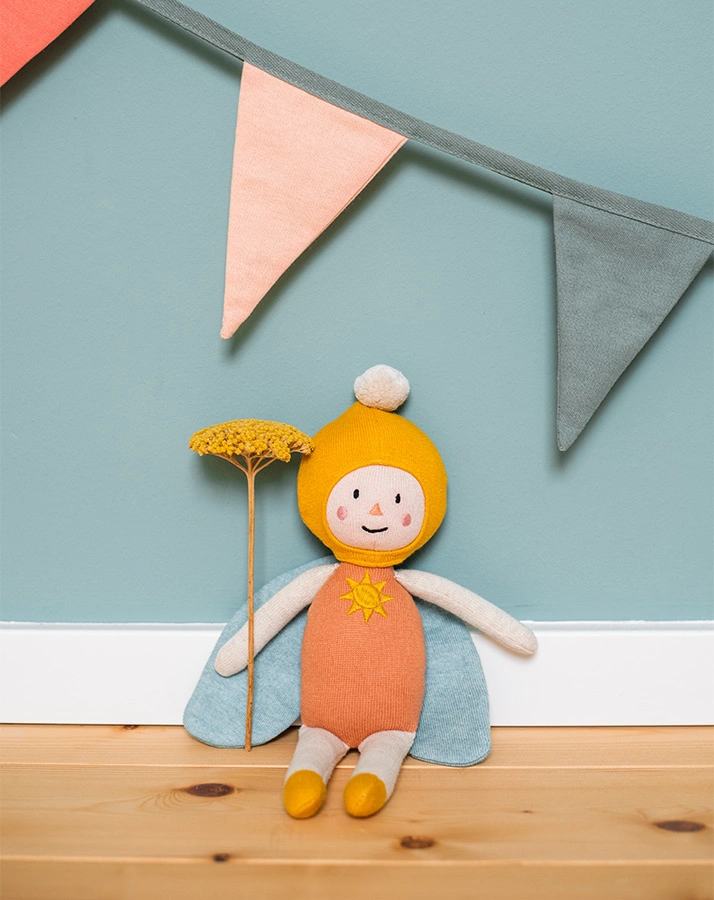 Stoffpuppe SCHMETTERLING CLARA (30cm) in orange
