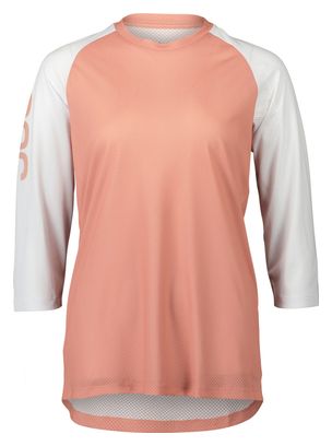 Maillot Manches 3/4 Femme Poc MTB Pure Rose/Blanc