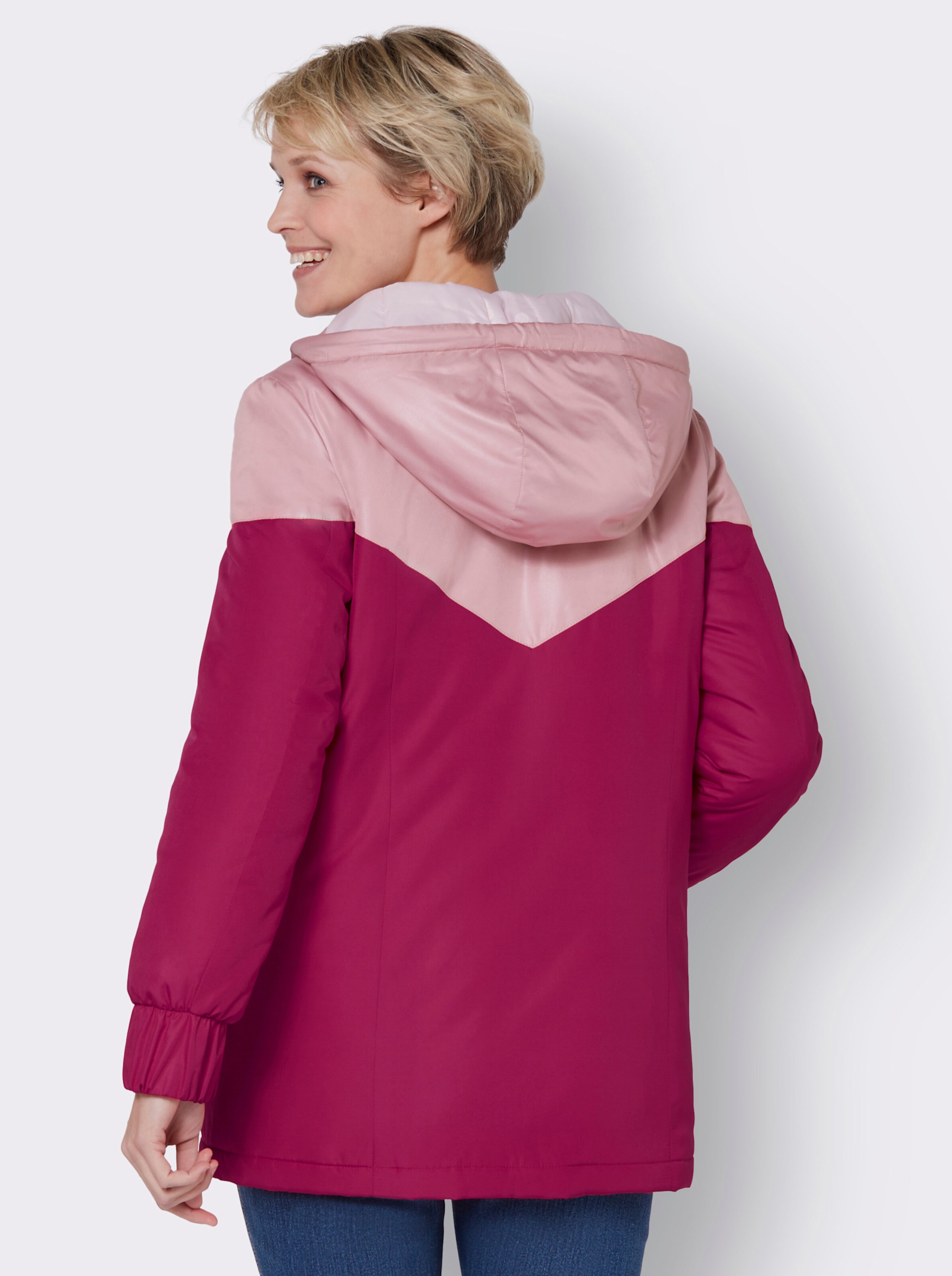 Jacke mit Kapuze, weitenverstellbar