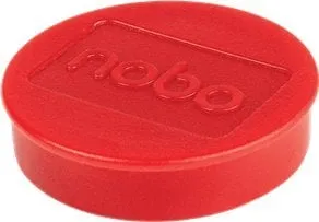 Magnet 38mm Nobo 1,5kg rød - (10 stk.)