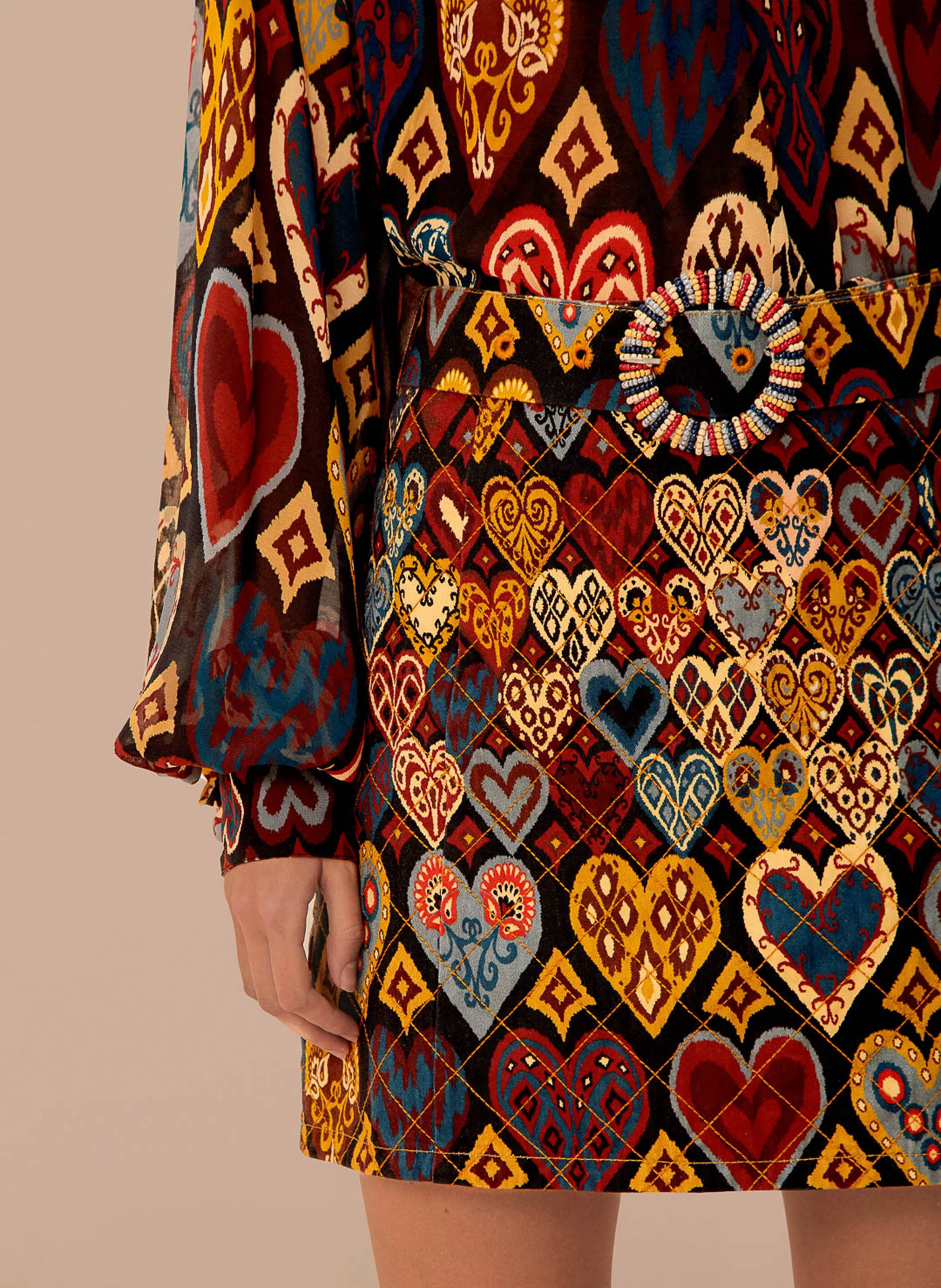Jupe cœurs| Multicolore