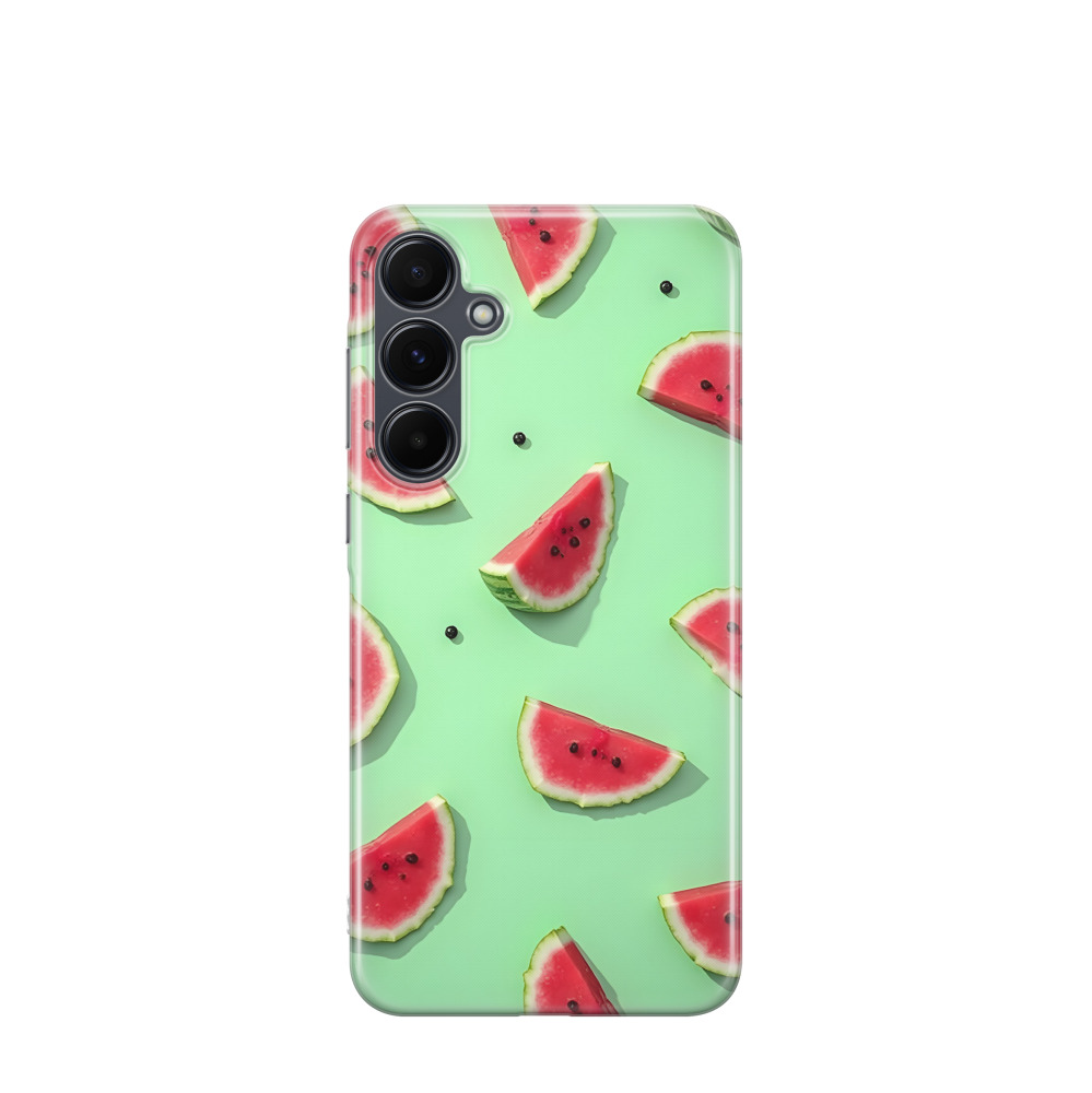 Samsung Galaxy A55 Gummi Hülle Sommer Melone - Grün
